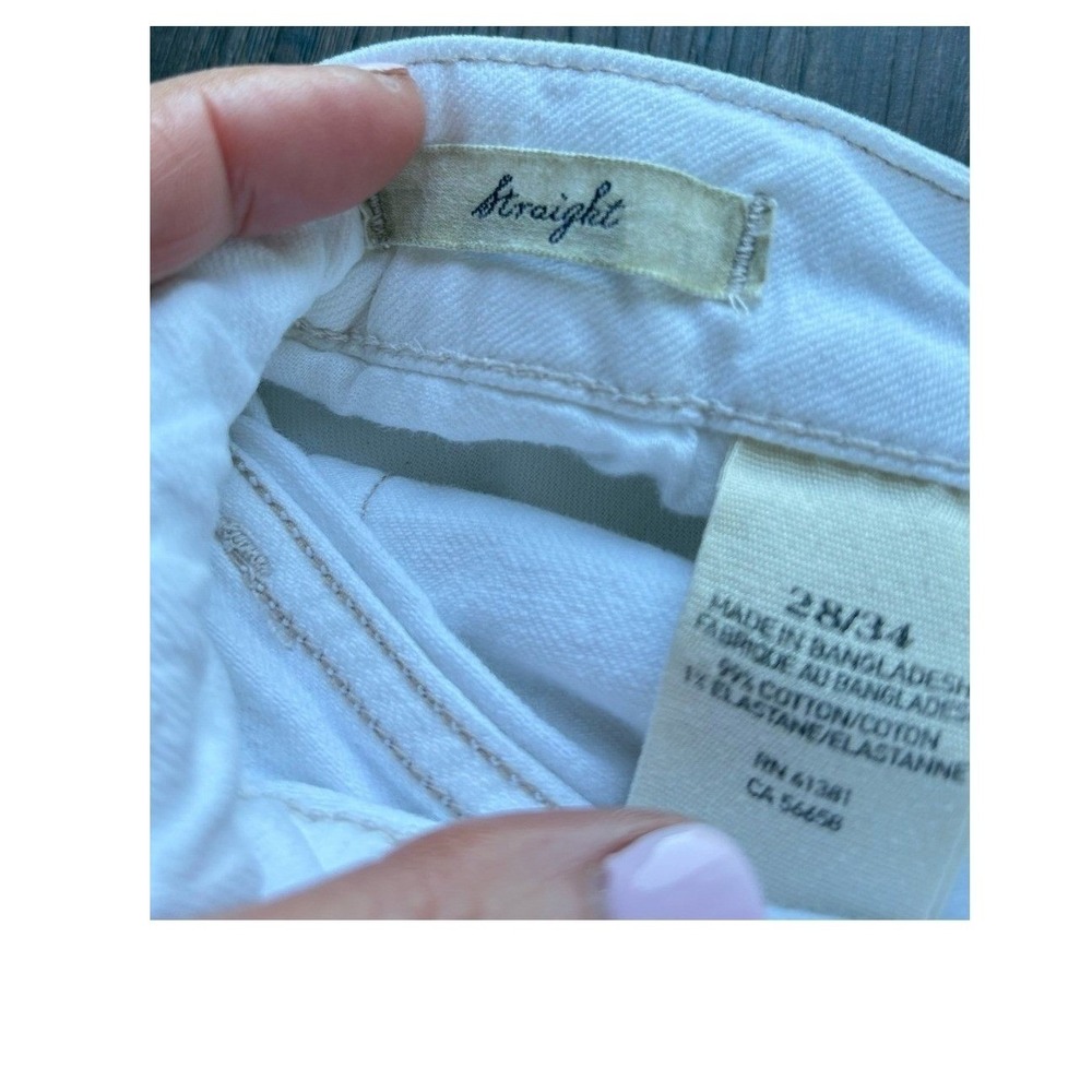 ♾️Ralph Lauren White Straight Leg Low Rise Jeans Clean Coastal Denim & Supply♾️ - Picture 7 of 8
